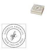Elegant minimalistisch professioneel bedrijf rubberstempel (Gestempeld)