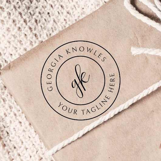 Elegant minimalistisch professioneel bedrijf rubberstempel