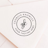 Elegant minimalistisch professioneel bedrijf  zelfinktende stempel