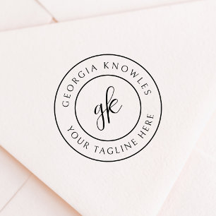 Elegant minimalistisch professioneel bedrijf  zelfinktende stempel