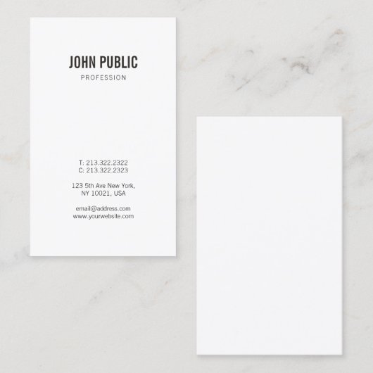 Elegant minimalistisch professioneel modern design visitekaartje (Voorkant / Achterkant)