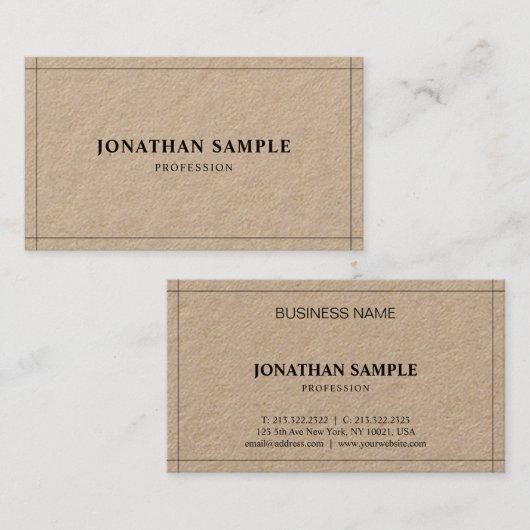 Elegant minimalistisch professioneel modern design visitekaartje (Voorkant / Achterkant)