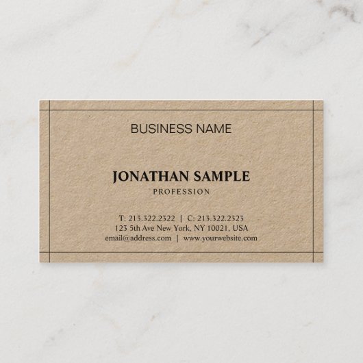 Elegant minimalistisch professioneel modern design visitekaartje (Achterkant)