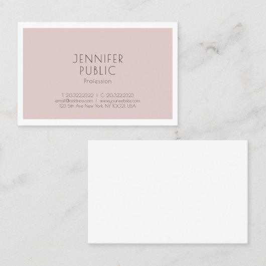 Elegant minimalistisch professioneel modern design visitekaartje (Voorkant / Achterkant)