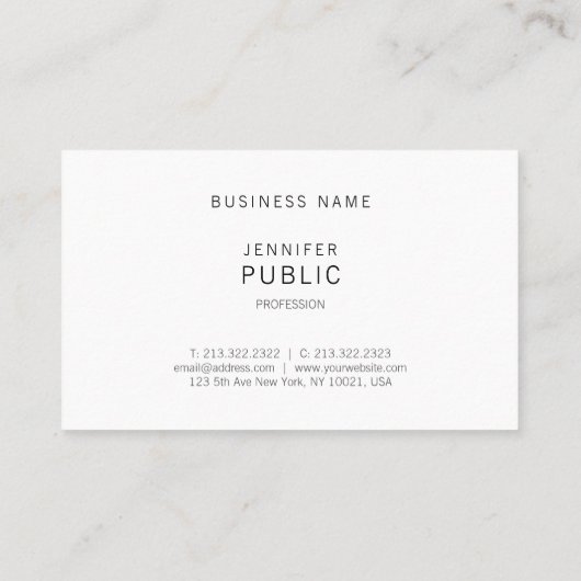 Elegant minimalistisch professioneel modern Nice-p Visitekaartje (Achterkant)