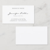 Elegant minimalistisch professioneel modern visitekaartje (Voorkant / Achterkant)