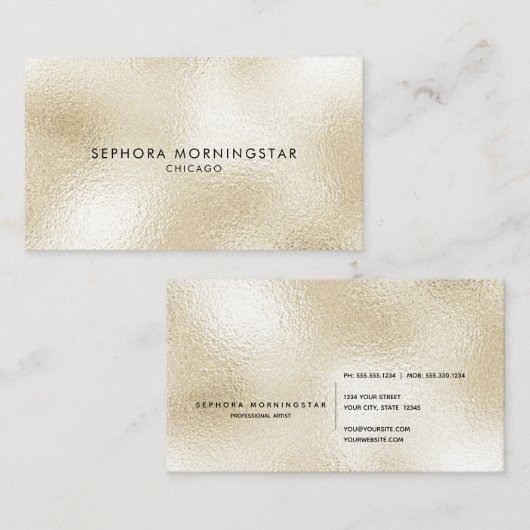 Elegant minimalistisch professioneel modern, vorst visitekaartje (Voorkant / Achterkant)