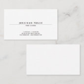 Elegant minimalistisch professioneel moderne tapec visitekaartje (Voorkant / Achterkant)