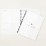 Elegant minimalistisch professioneel monogram planner<br><div class="desc">Creëer uw eigen gepersonaliseerde planner met elegante minimalistische monogram typografie</div>
