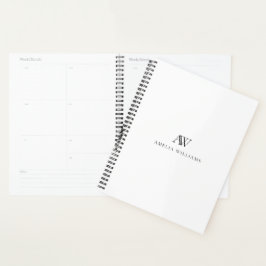 Elegant minimalistisch professioneel monogram planner
