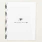 Elegant minimalistisch professioneel monogram planner (Voorkant)