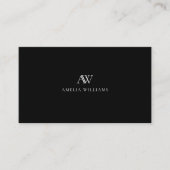 Elegant minimalistisch professioneel monogram visitekaartje (Voorkant)