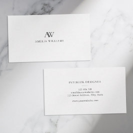 Elegant minimalistisch professioneel monogram visitekaartje