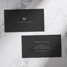 Elegant minimalistisch professioneel monogram visitekaartje