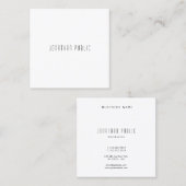 Elegant minimalistisch professioneel van de modern vierkante visitekaartje (Voorkant / Achterkant)
