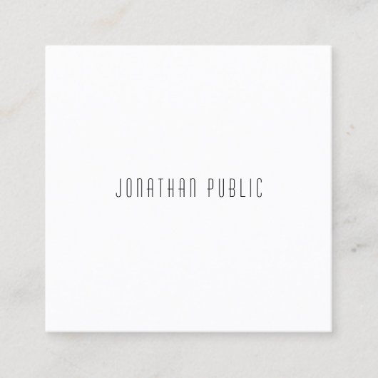 Elegant minimalistisch professioneel van de modern vierkante visitekaartje (Voorkant)