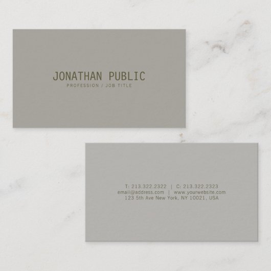 Elegant minimalistisch professionele moderne Sjabl Visitekaartje (Voorkant / Achterkant)