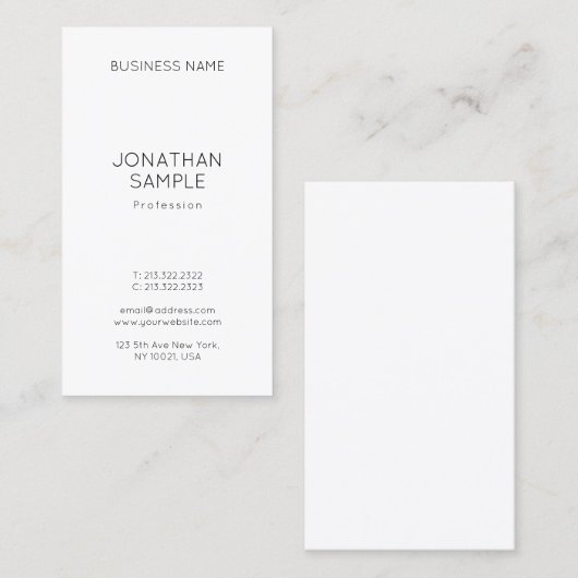Elegant minimalistisch professionele moderne Sjabl Visitekaartje (Voorkant / Achterkant)