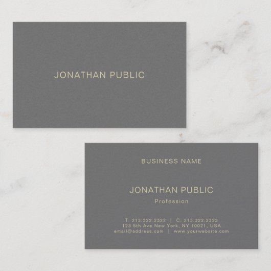 Elegant minimalistisch professionele Sjabloon Mode Visitekaartje (Voorkant / Achterkant)