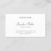 Elegant minimalistisch professionele Sjabloon Mode Visitekaartje (Achterkant)