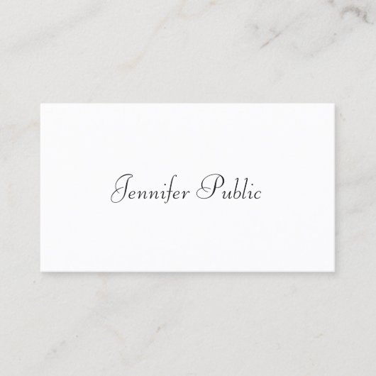 Elegant minimalistisch professionele Sjabloon Mode Visitekaartje (Voorkant)