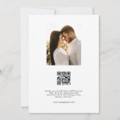 Elegant minimalistisch QR-code bruiloft foto's Kaart (Achterkant)