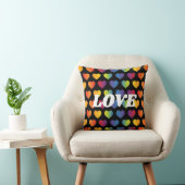 Elegant Minimalistisch Regenboog Hart Ontwerp Kussen (Stoel)