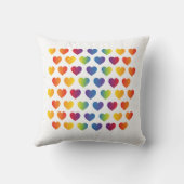 Elegant Minimalistisch Regenboog Hart Ontwerp Kussen (Achterkant)