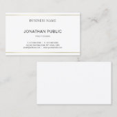 Elegant minimalistisch rendy design, eenvoudig visitekaartje (Voorkant / Achterkant)