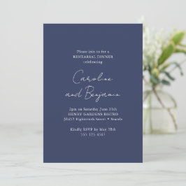 Elegant minimalistisch repetitief Dinner Navy Blue Kaart