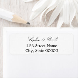 Elegant minimalistisch retour adres label