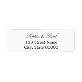 Elegant minimalistisch retour adres label
