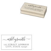 Elegant minimalistisch retouradres rubberstempel (Gestempeld)