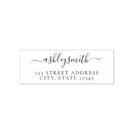 Elegant minimalistisch retouradres  zelfinktende stempel