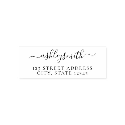 Elegant minimalistisch retouradres zelfinktende stempel (Design)