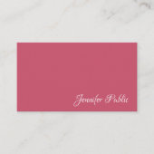 Elegant minimalistisch rood Sjabloon Moderne Eenvo Visitekaartje (Voorkant)