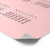 Elegant minimalistisch Roos alfabetisch zitschema Poster (Hoek)