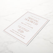 Elegant minimalistisch Roos Gold Foil Vrijgezellen Folie Uitnodiging (Gedraaid)