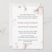 Elegant minimalistisch Roos Gold Washing Foral Kaart (Voorkant)