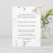 Elegant minimalistisch Roos Gold Washing Foral Kaart (Staand voorkant)