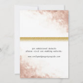 Elegant minimalistisch roos goud met uitzondering save the date (Achterkant)