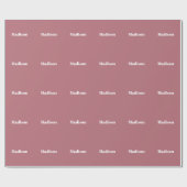 Elegant Minimalistisch Roos Goud Wit Naam Cadeaupapier (Vlak)