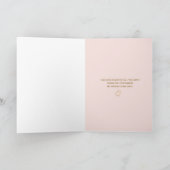 Elegant Minimalistisch Roze Goud Gelukkig Jubileum Feestdagen Kaart (Binnen)