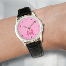 Elegant minimalistisch roze monogram