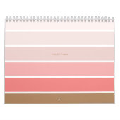 Elegant minimalistisch roze strepen kalender (Hoes)