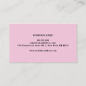 Elegant minimalistisch roze witconsultant visitekaartje (Achterkant)