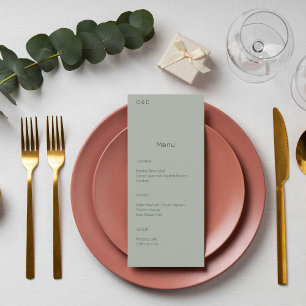 Elegant minimalistisch salie groen menu