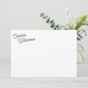 Elegant Minimalistisch Schrift Persoonlijk Briefpa Notitiekaartje