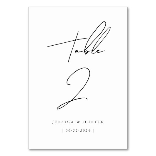 Elegant minimalistisch script aangepast huwelijk kaart (Achterkant)