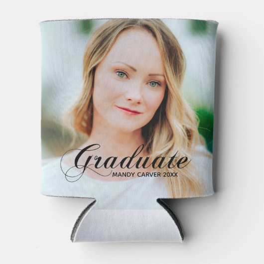 Elegant minimalistisch script Afstuderen Foto Part Blikjeskoeler (Voorkant)